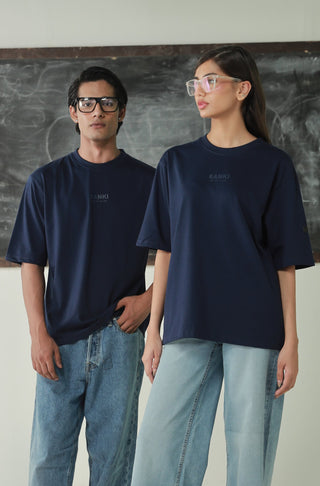 Manto's Unisex Sanki Boxy Blue T-shirt