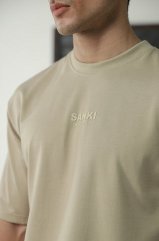 Manto's Unisex Sanki Boxy Beige T-shirt