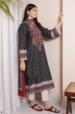 Shopmanto, wear manto, manto clothing brand, manto uae, ladies clothing brand, urdu calligraphy clothing, wear manto women ladies lawn kurta for spring summer, manto one piece dark green meher straight kurta with urdu calligraphy for women, spring summer season, lawn collection