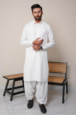 Shopmanto, wear manto, manto clothing brand, manto pakistan, ladies clothing brand, urdu calligraphy clothing, wear manto men's wear classic wash n wear cloud white kameez shalwar with kurta collar