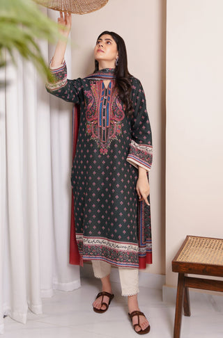 Shopmanto, wear manto, manto clothing brand, manto uae, ladies clothing brand, urdu calligraphy clothing, wear manto women ladies lawn kurta for spring summer, manto one piece dark green meher straight kurta with urdu calligraphy for women, spring summer season, lawn collection