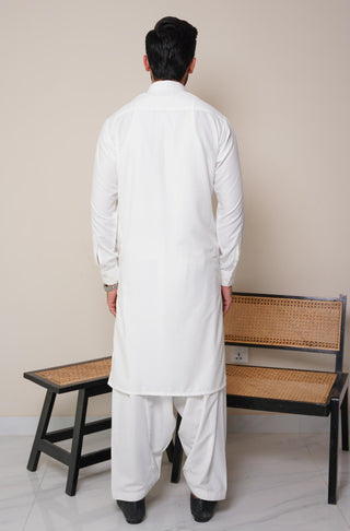 Shopmanto, wear manto, manto clothing brand, manto pakistan, ladies clothing brand, urdu calligraphy clothing, wear manto men's wear classic wash n wear cloud white kameez shalwar with kurta collar