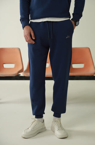 Manto's Unisex Premium Fleece Blue Jogger Pants with Urdu Manto Logo