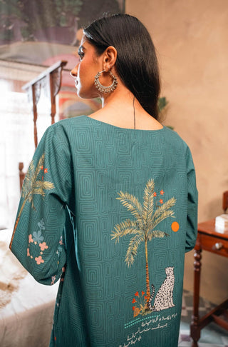 Shopmanto, wear manto, manto clothing brand, manto pakistan, ladies clothing brand, urdu calligraphy clothing, wear manto women ladies teal zeest kurta with urdu calligraphy, calligraphy kurta, urdu kurta