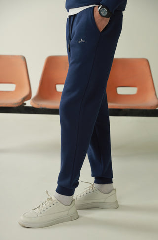 Manto's Unisex Premium Fleece Blue Jogger Pants with Urdu Manto Logo