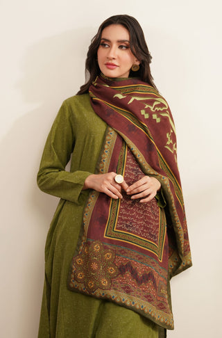 Manto's Unisex Pashmina Winter Stole featuring Urdu Calligraphy