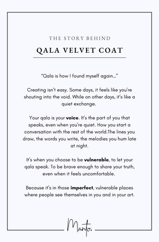 Design Philosophy of Qala Velvet Coat