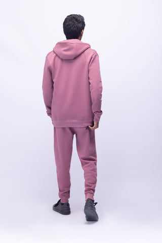 Mauve Pink Zipper Hoodie