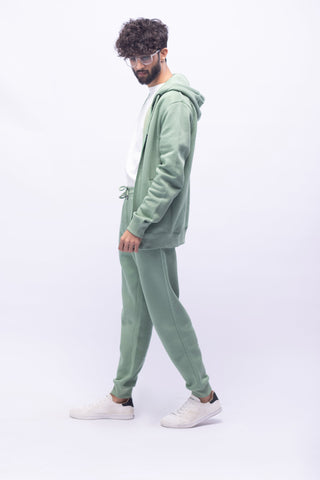 Sage Green Zipper Hoodie