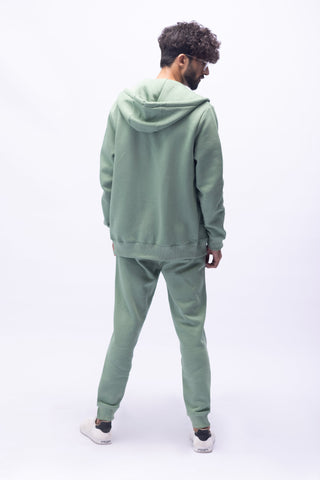 Sage Green Zipper Hoodie