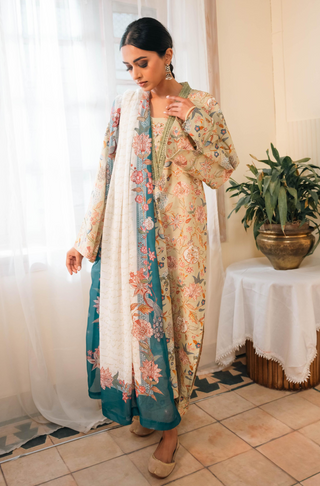 Shopmanto, wear manto, manto clothing brand, manto pakistan, ladies clothing brand, urdu calligraphy clothing, wear manto women ladies lawn kurta for spring summer, manto two piece lawn mint gulnaar coord set with teal dupatta for women, spring summer season, lawn collection