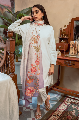 Shopmanto, wear manto, manto clothing brand, manto pakistan, ladies clothing brand, urdu calligraphy clothing, wear manto urdu calligraphy unisex women ladies soft lilac gulnaar odhni dupatta, swiss lawn dupatta