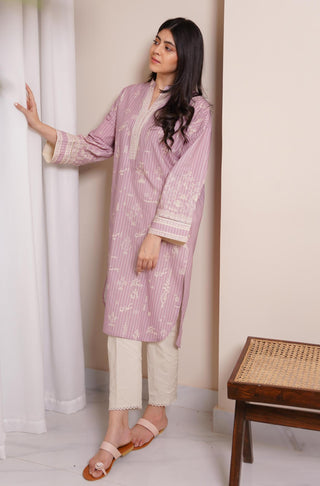 Shopmanto, wear manto, manto clothing brand, manto pakistan, ladies clothing brand, urdu calligraphy clothing, wear manto urdu calligraphy one piece lawn soft lilac sukoon kurta for women, urdu kurta lawn collection, women lawn kurta