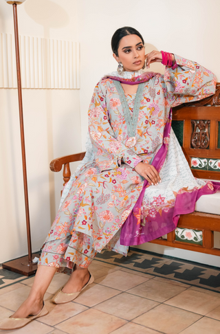 Shopmanto, wear manto, manto clothing brand, manto pakistan, ladies clothing brand, urdu calligraphy clothing, wear manto women ladies lawn kurta for spring summer, manto two piece lawn sage and fuchsia gulnaar coord set for women, spring summer season, lawn collection