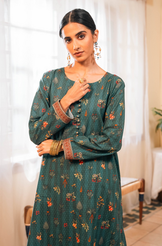 Shopmanto, wear manto, manto clothing brand, manto pakistan, ladies clothing brand, urdu calligraphy clothing, wear manto women ladies lawn kurta for spring summer, manto two piece lawn teal gulzar coord set for women, spring summer season, lawn collection