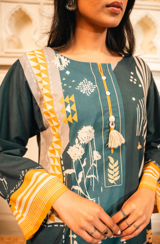 Shopmanto, wear manto, manto clothing brand, manto pakistan, ladies clothing brand, urdu calligraphy clothing, wear manto women ladies lawn kurta for spring summer, manto one piece teal blue umeed kurta with urdu calligraphy for women, spring summer season, lawn collection