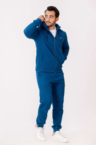 Sierra Blue Zipper Hoodie - Men