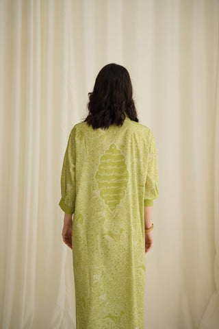 Aaina (Mirror) - Lime Green Kaftaan