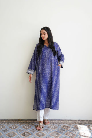 Virsa (Heritage) - Blue Lawn Kurta