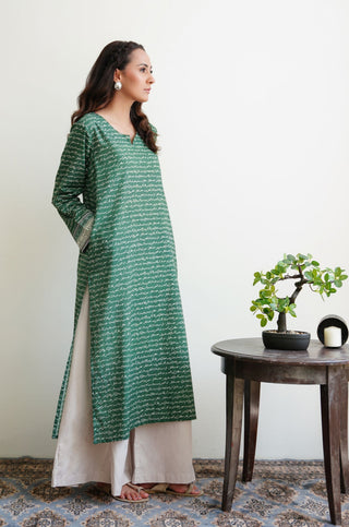 Virsa Lawn Kurta - Green