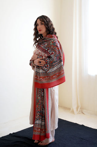 Talaash (Search) - Beige & Red Odhni