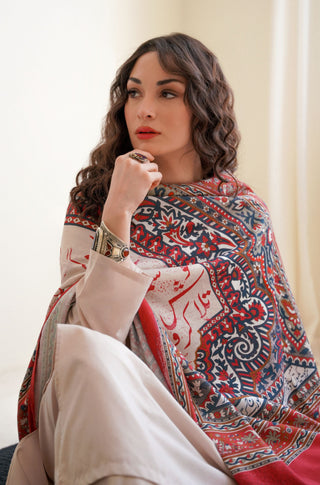 Talaash (Search) - Beige & Red Odhni