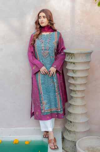 Shopmanto, wear manto, manto clothing brand, manto pakistan, ladies clothing brand, urdu calligraphy clothing, manto teal and magenta phool khaddar kurta with urdu calligraphy, manto winter collection, manto khaddar collection, khaddar kurtas