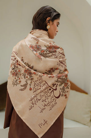 Chaman (Garden) - Antique Beige Scarf