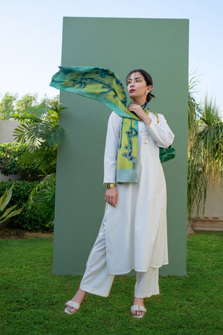 Husn (Beauty) - Shaded Green Stole