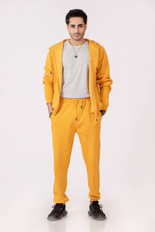 Honey Mustard Zipper Hoodie - Men