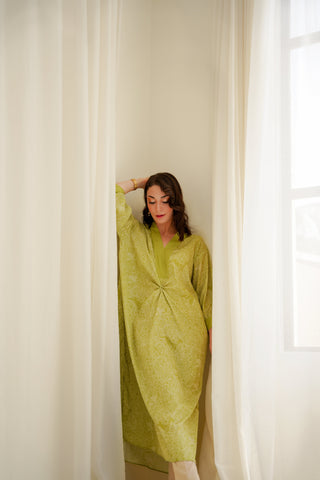 Aaina (Mirror) - Lime Green Kaftaan