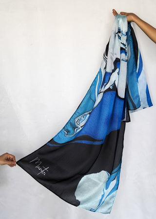 Qudrat (Wonders Of Nature) - Samandar Blue Scarf