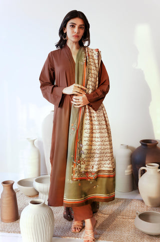 Shopmanto, wear manto, manto clothing brand, manto pakistan, ladies clothing brand, urdu calligraphy clothing, manto urdu calligraphy women phool odhni beige and green dupatta shawl, manto scarves, manto stole, manto odhnis